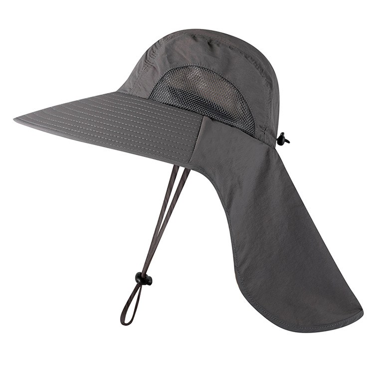 Breathable Mesh Bucket Hat With Neck Flap Outdoor Long Oversize Bucket Hat Fishing Hats 13