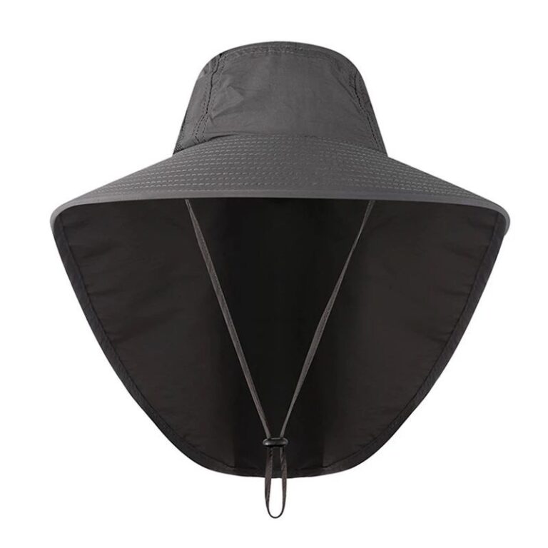 Breathable Mesh Bucket Hat With Neck Flap Outdoor Long Oversize Bucket Hat Fishing Hats (5)