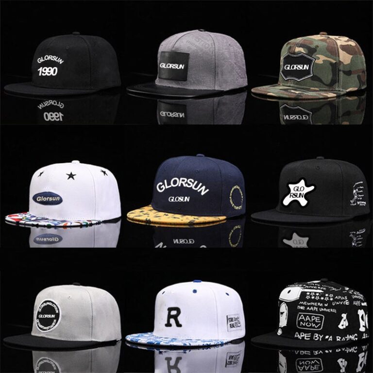 Embroidery Print Flat Brim Hat Multiple Styles Plain Blank Snapback Caps for Men Fitted Baseball Hat (1)